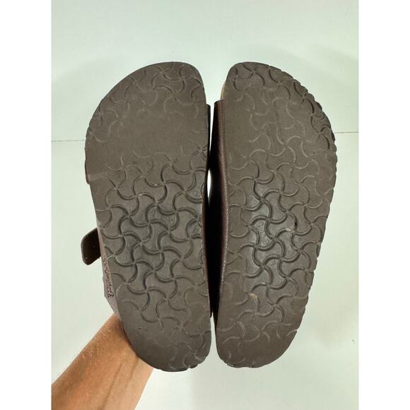 Birkenstock Sandals Men’s 9 Women’s 11 Brown Leather 42 Made in Germany Boho - Picture 8 of 8
